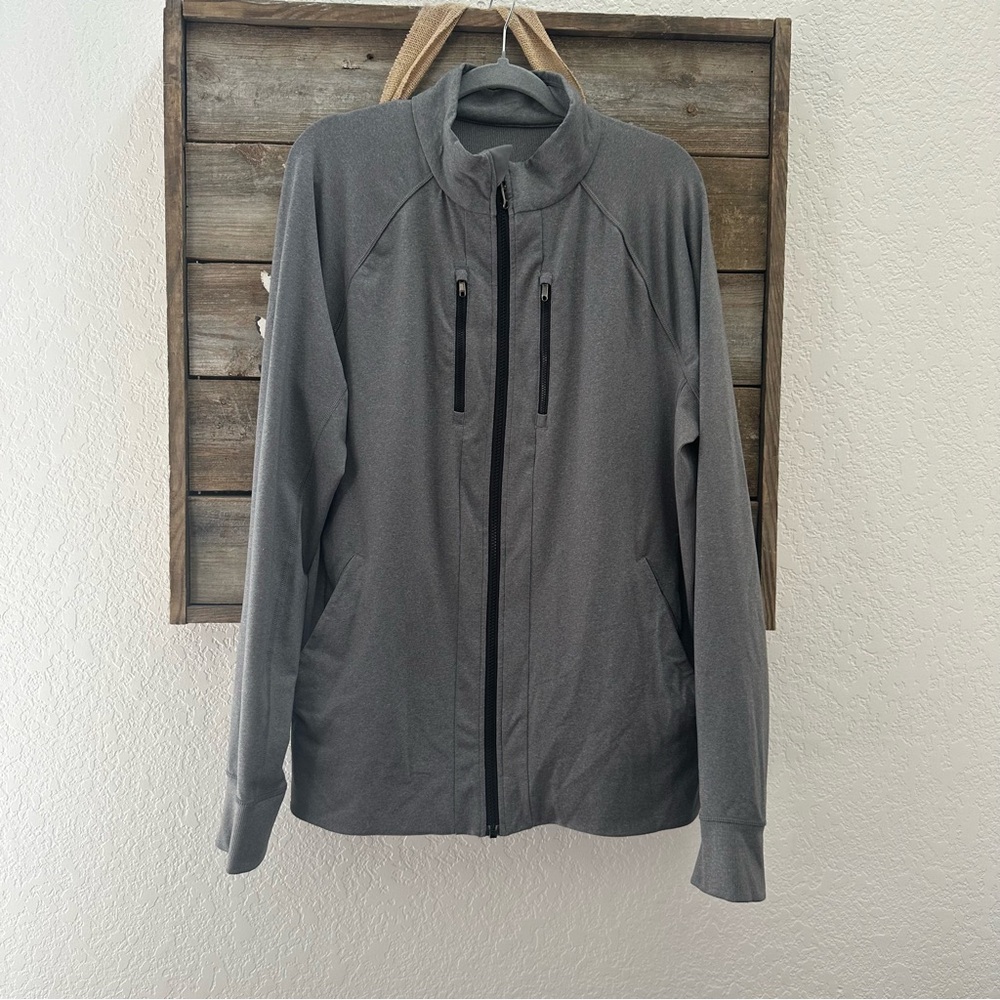 Lululemon Shift Jacket Gray Black Full-Zip Athletic Jacket Men’s size XL‎